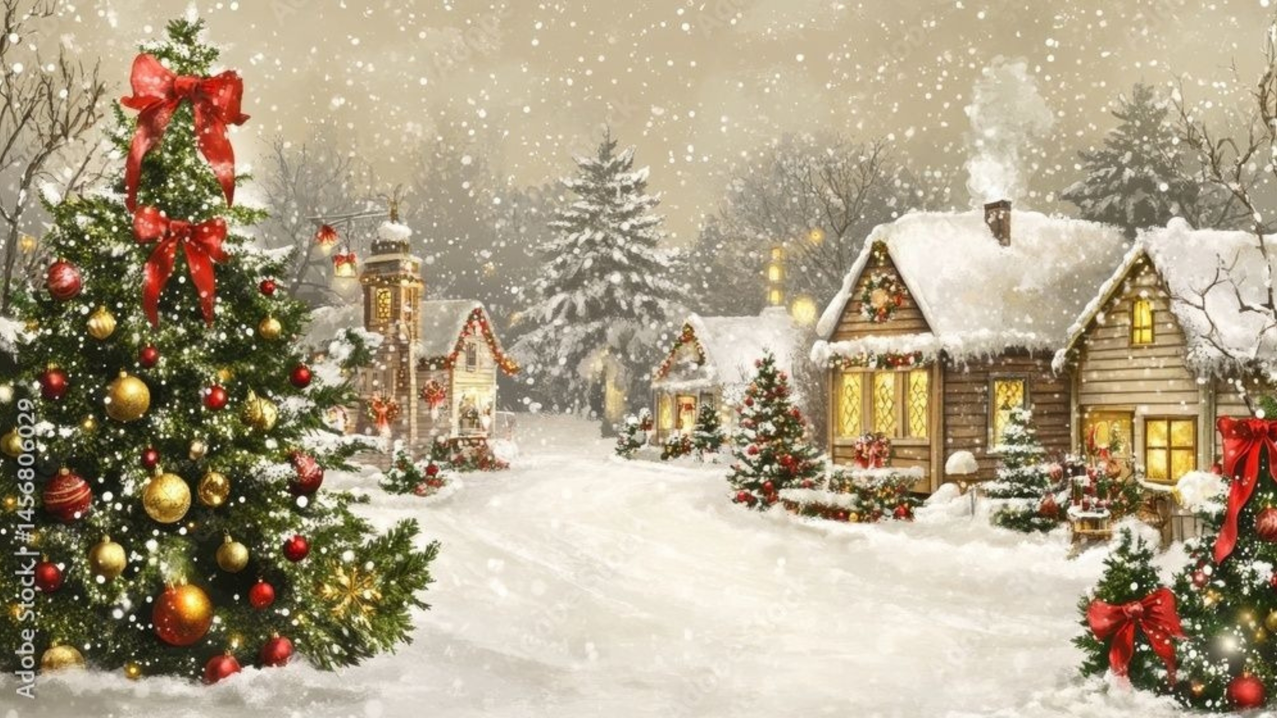 H&igrave;nh nền Gi&aacute;ng sinh 4K cho m&aacute;y t&iacute;nh, laptop 1