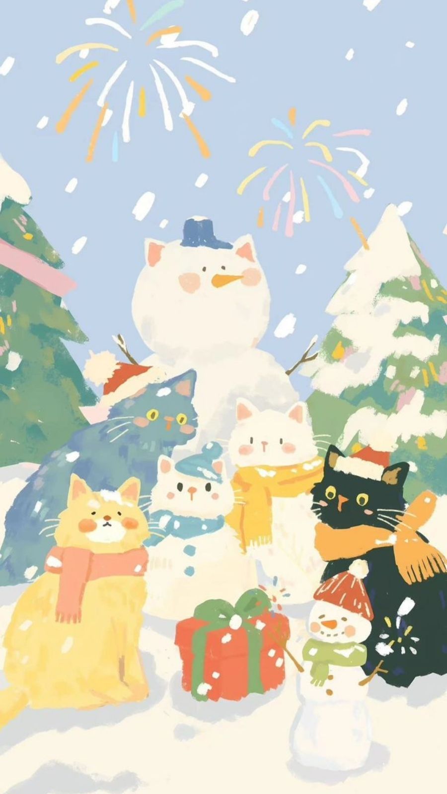 H&igrave;nh nền Gi&aacute;ng sinh cute cho điện thoại 14