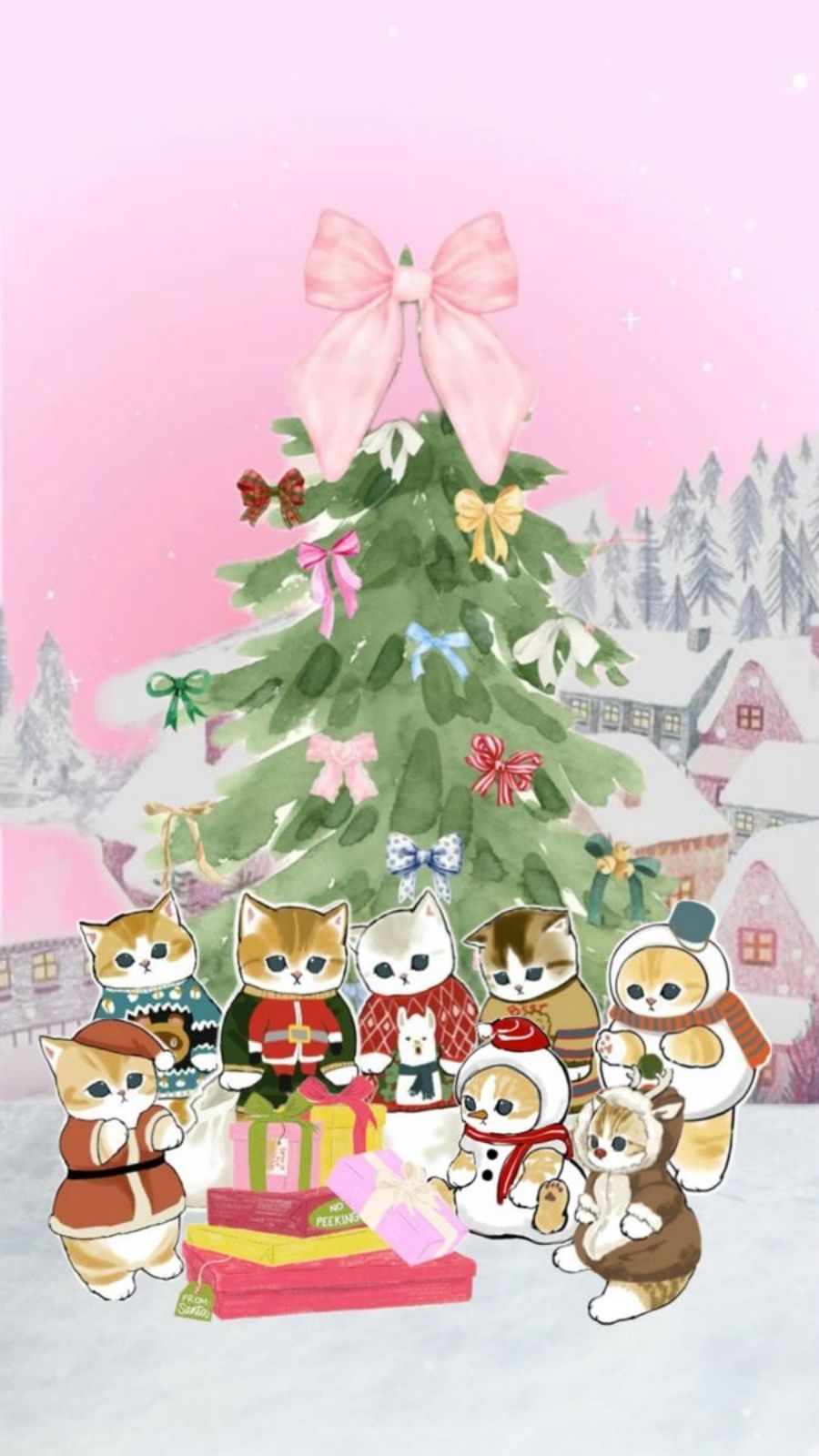 H&igrave;nh nền Gi&aacute;ng sinh cute cho điện thoại 16