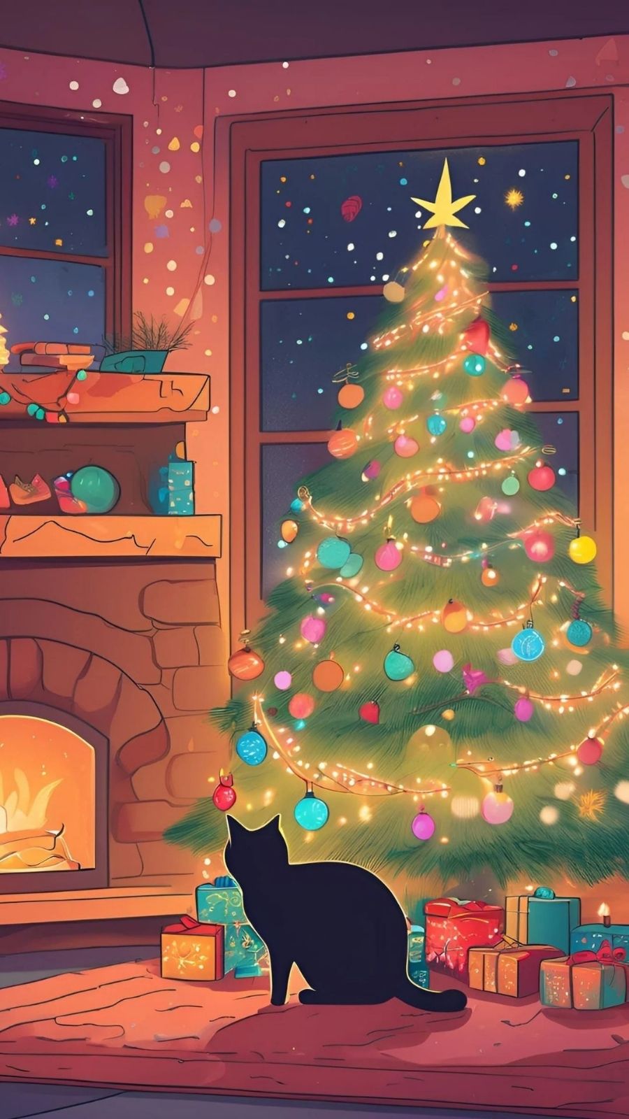 H&igrave;nh nền Gi&aacute;ng sinh cute cho điện thoại 17