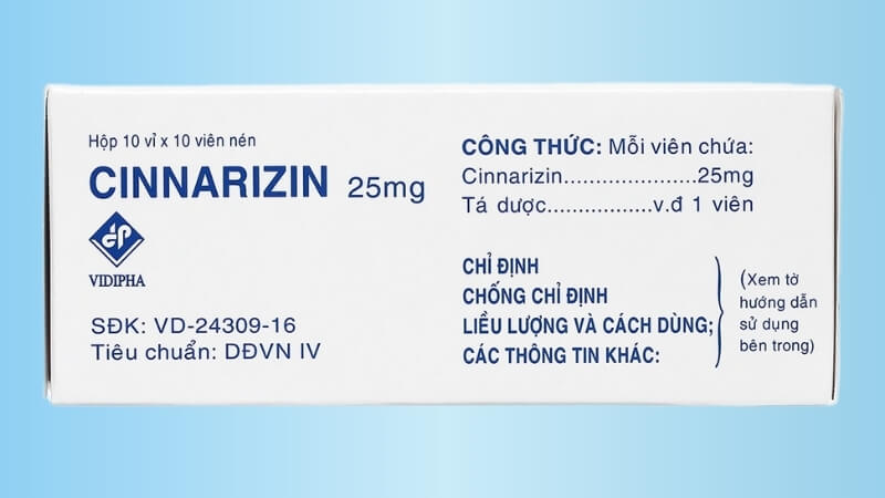 Tác dụng phụ của Cinnarizin 25mg