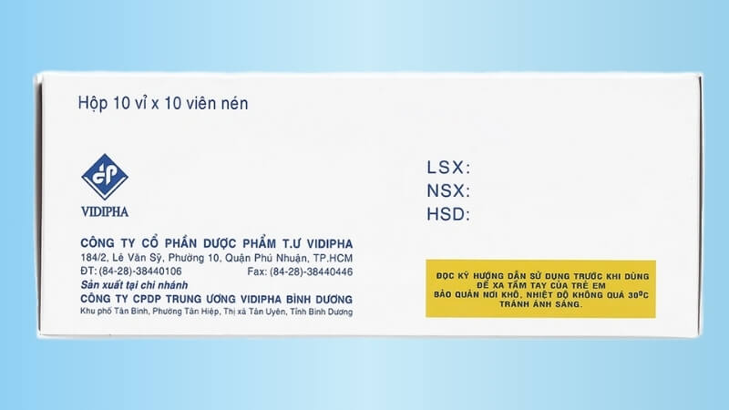 Thông tin thêm về thuốc Cinnarizin 25mg
