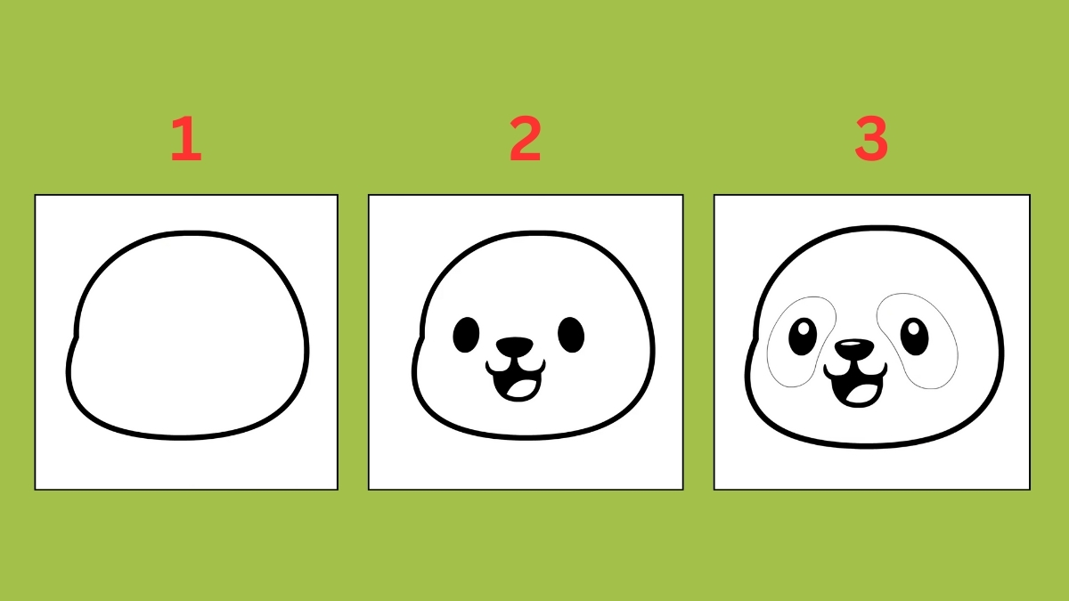 Vẽ khuôn mặt chú gấu