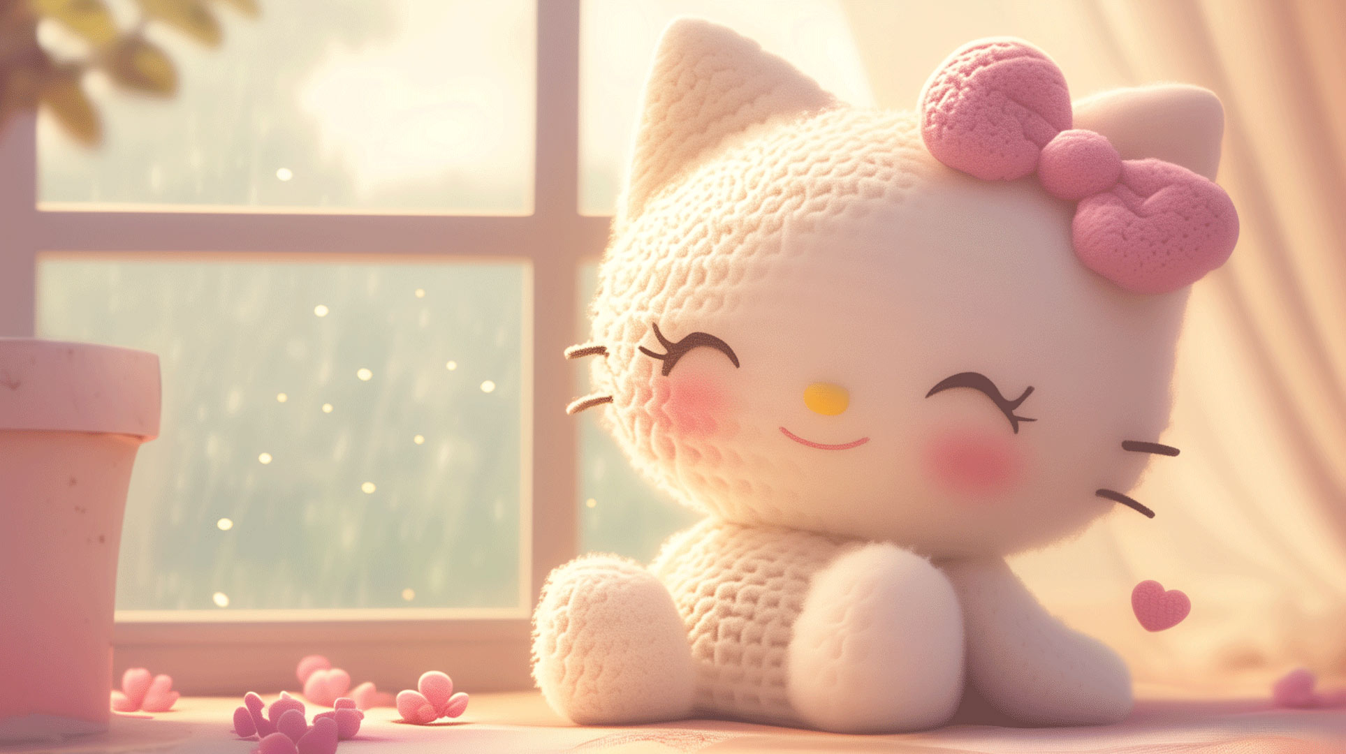 Hình nền Hello Kitty ngọt ngào cho các bạn nữ