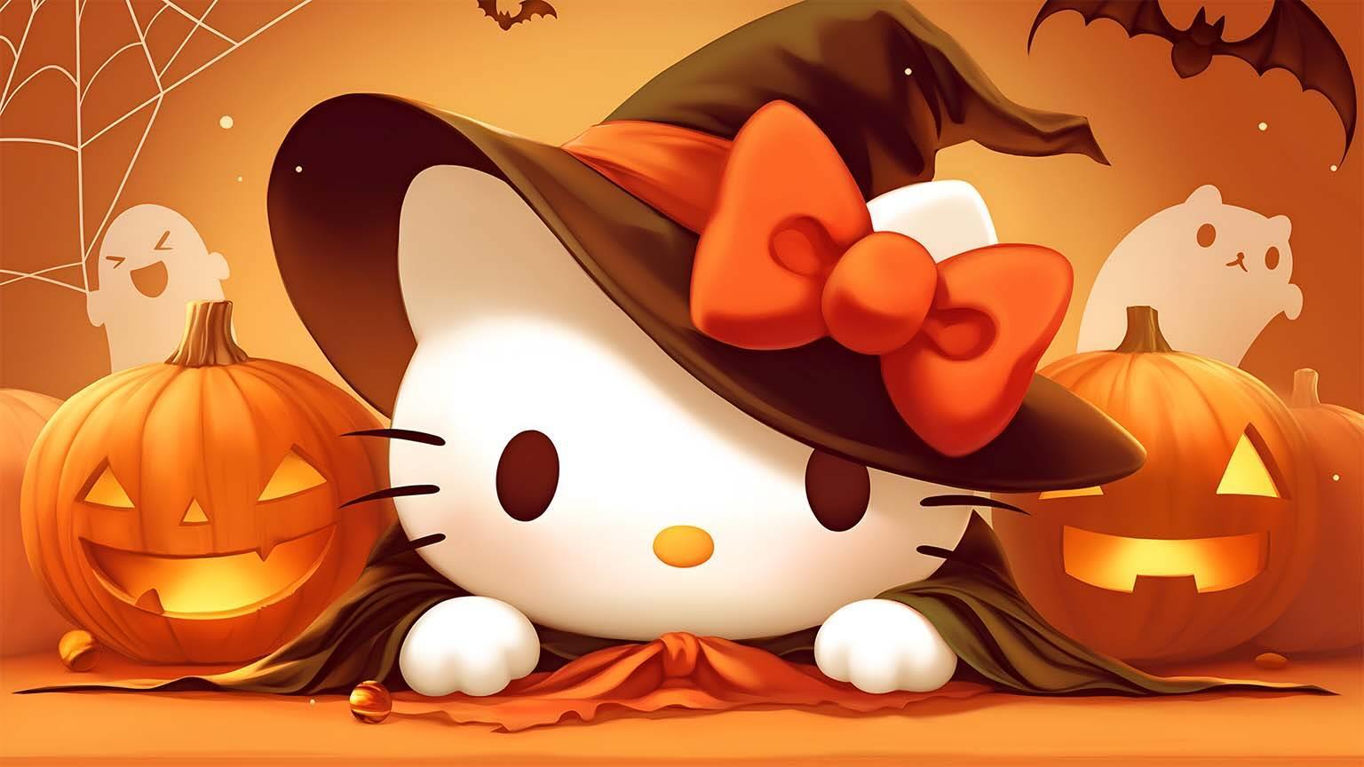 Hình nền Hello Kitty ngọt ngào cho các bạn nữ