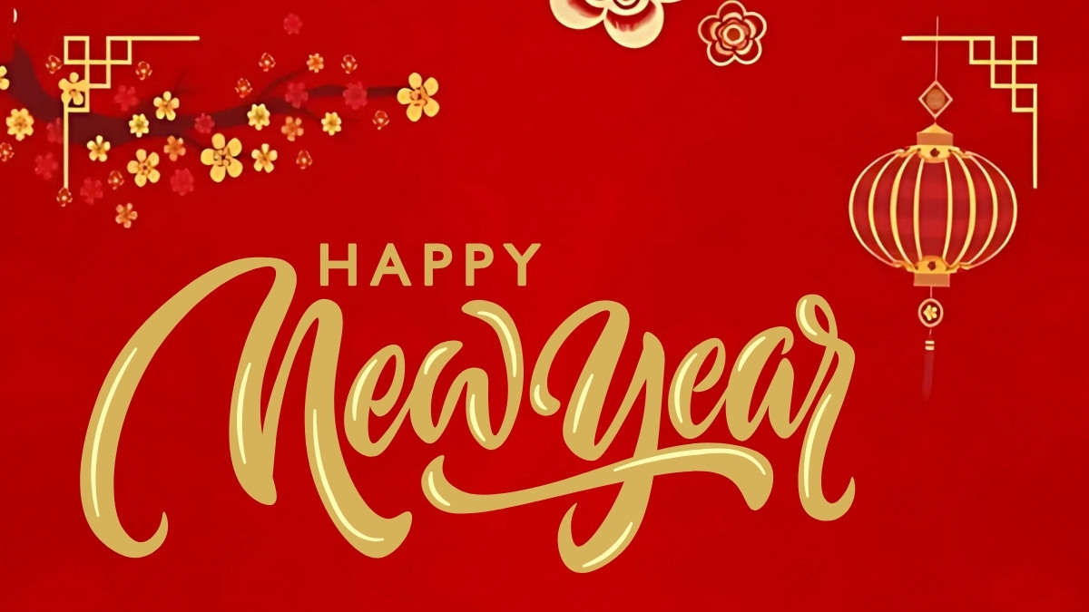 Background Tết Nguyên Đán 2026 với lồng đèn