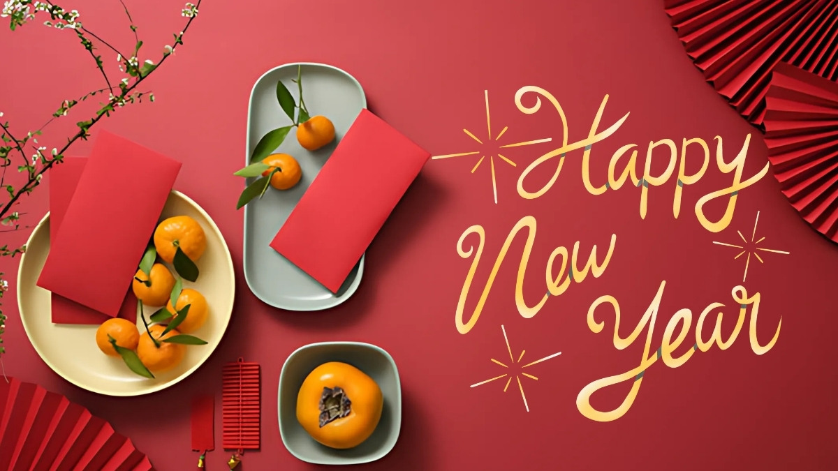 Background Tết Nguyên Đán mâm ngũ quả