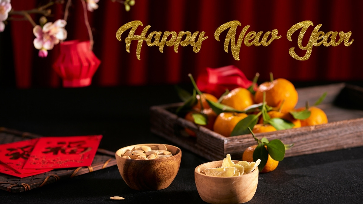 Background Tết Nguyên Đán mâm ngũ quả