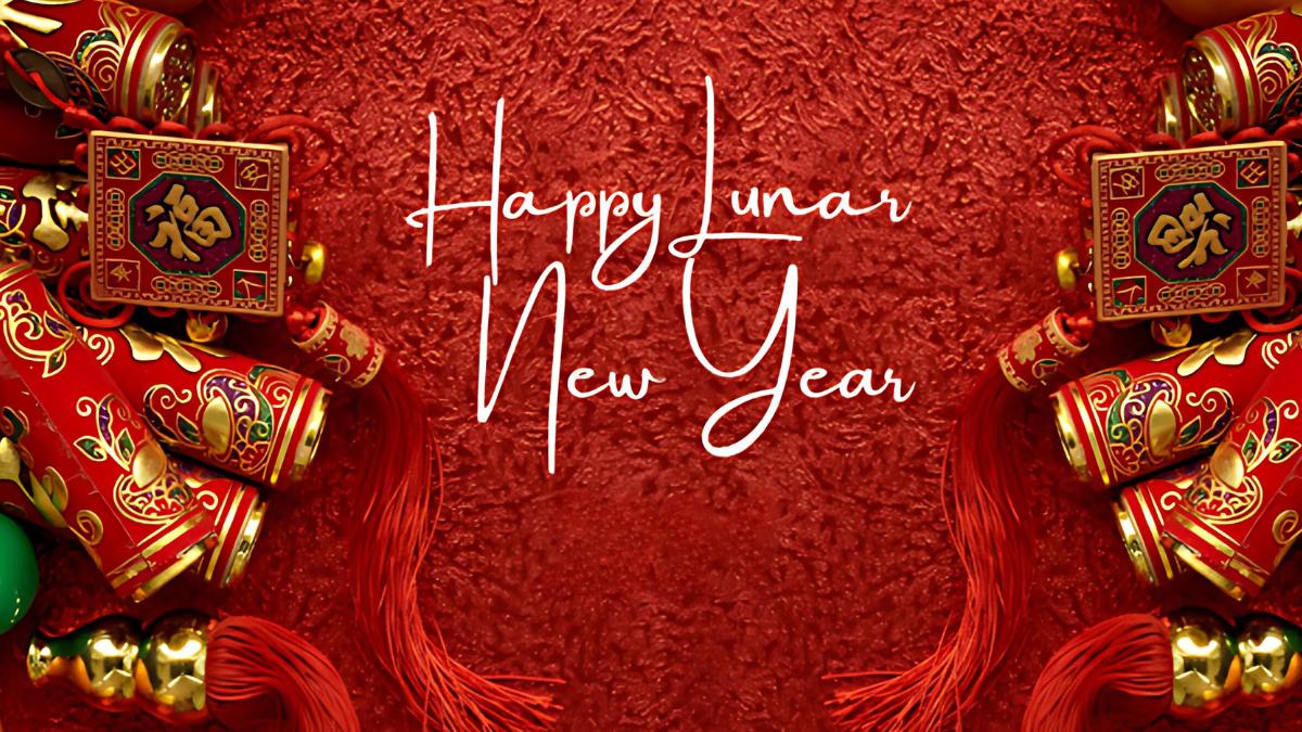 Background Tết màu đỏ rực rỡ