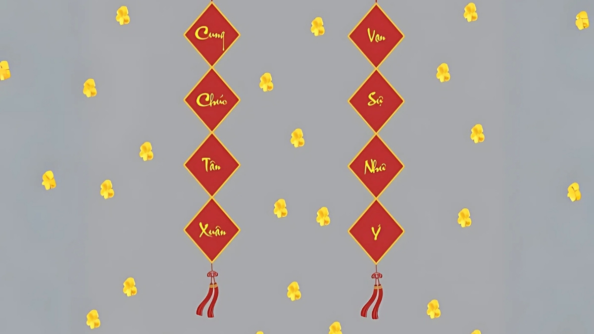 Background Tết chủ đề câu đối