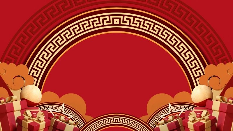 Background Tết Nguyên Đán 2026 với lồng đèn