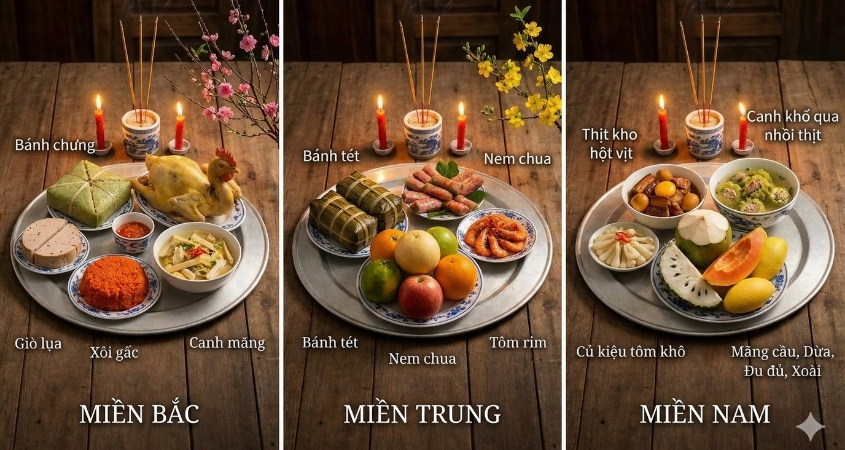 Mâm cúng Giao thừa