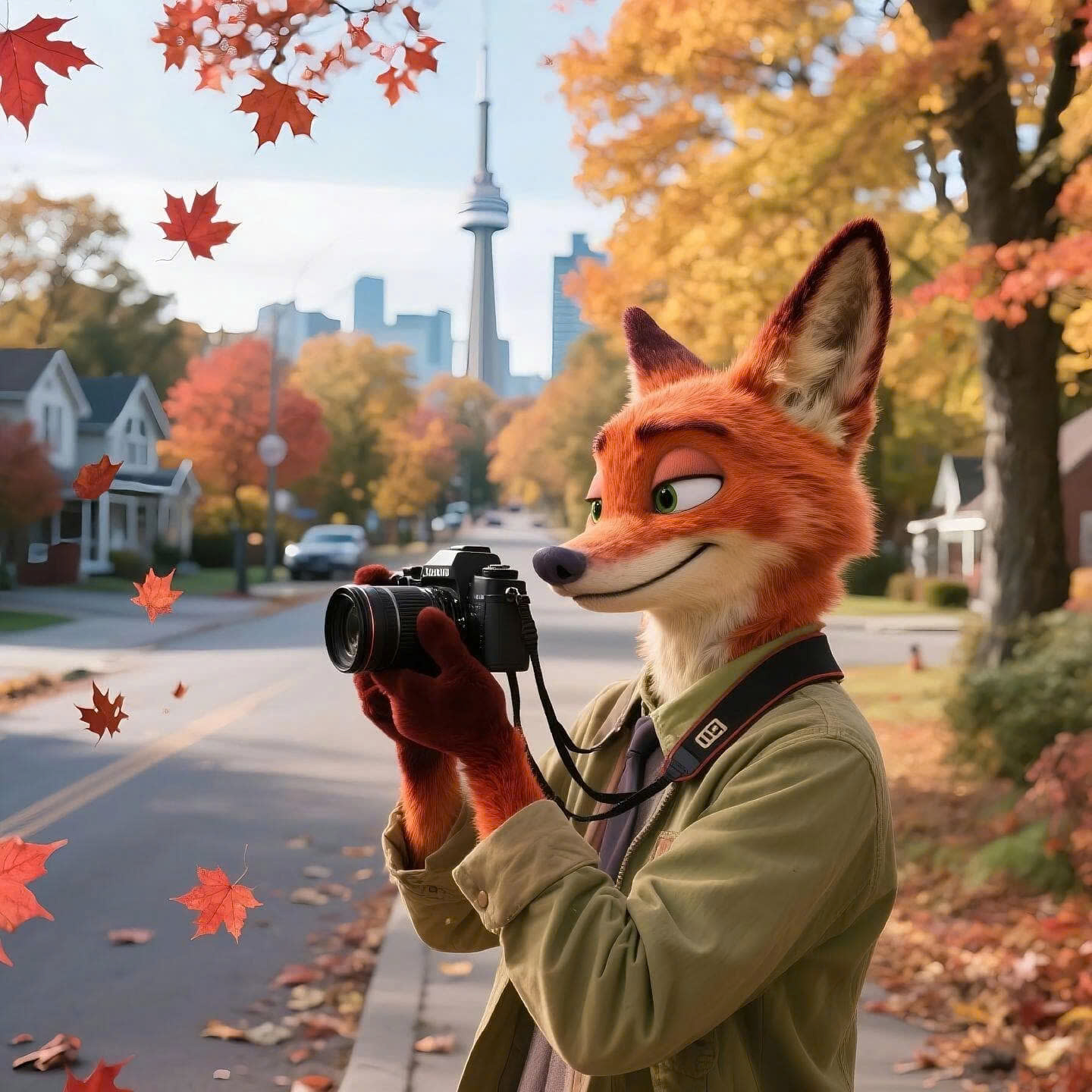 Vẻ ngoài lãng tử của Nick Wilde trong hình nền điện thoại