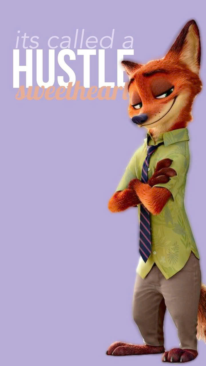 Vẻ ngoài lãng tử của Nick Wilde trong hình nền điện thoại