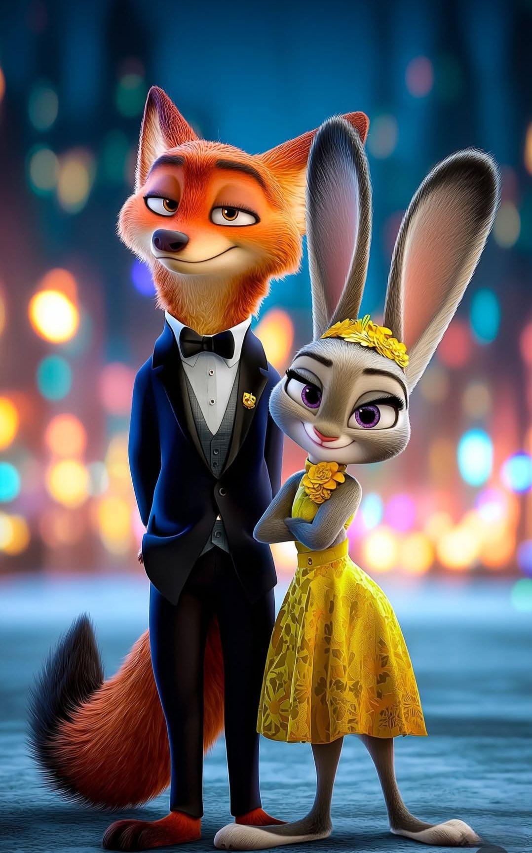 Hình nền điện thoại cặp đôi Nick và Judy siêu ngọt ngào