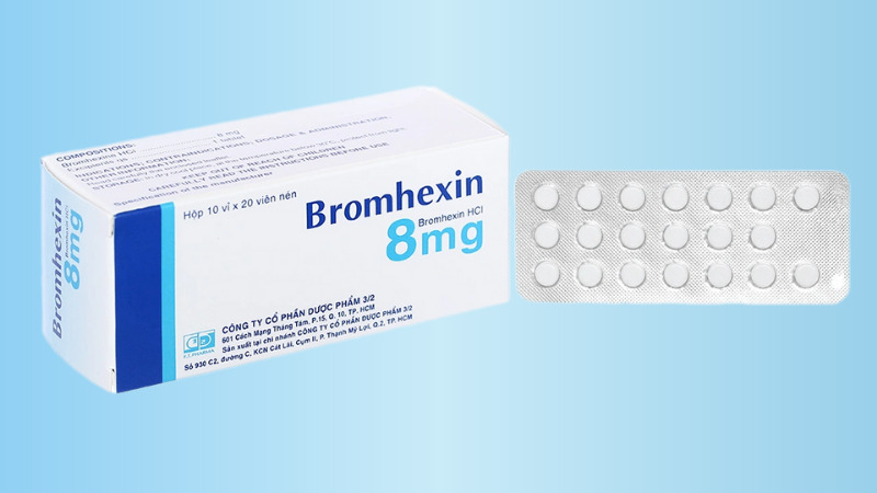 Bromhexin 8mg là thuốc long đờm (mucolytic), giúp làm loãng đờm Bromhexin 8mg là thuốc long đờm (mucolytic), giúp làm loãng đờm