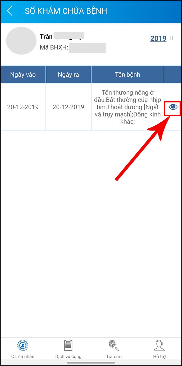 Xem chi tiết thông tin khám chữa bệnh
