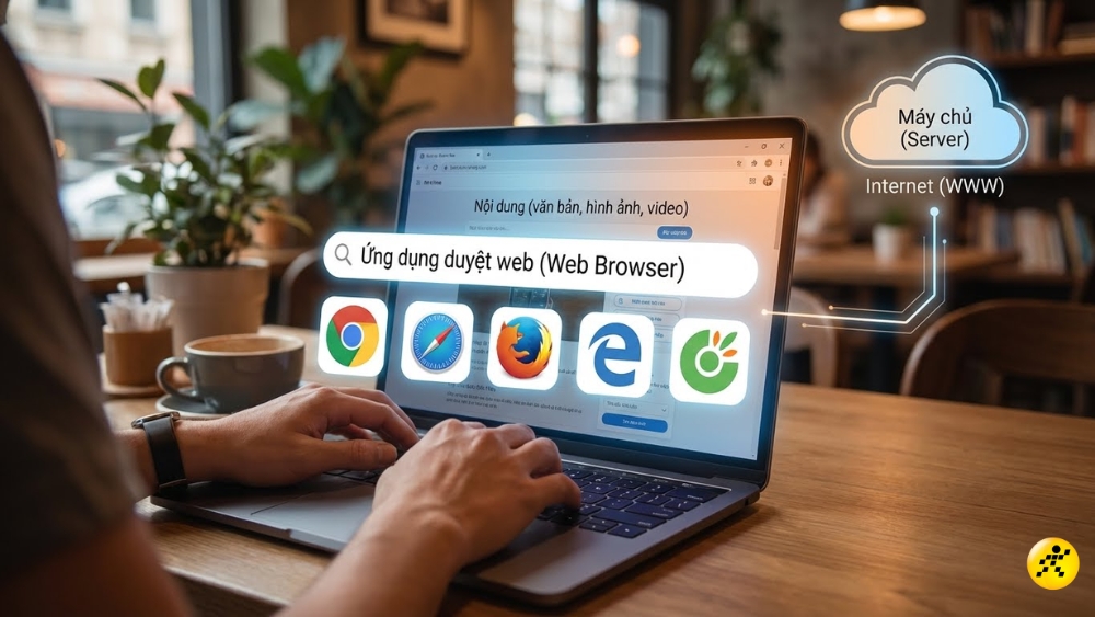 Tr&igrave;nh duyệt web l&agrave; c&ocirc;ng cụ để truy cập Internet