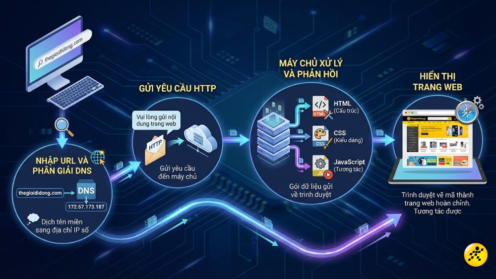 C&aacute;ch thức hoạt động của tr&igrave;nh duyệt web