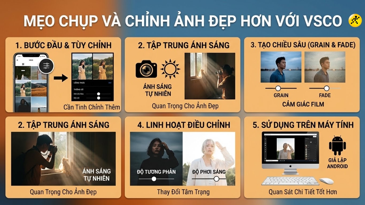 Mẹo chụp v&agrave; chỉnh ảnh đẹp hơn với VSCO