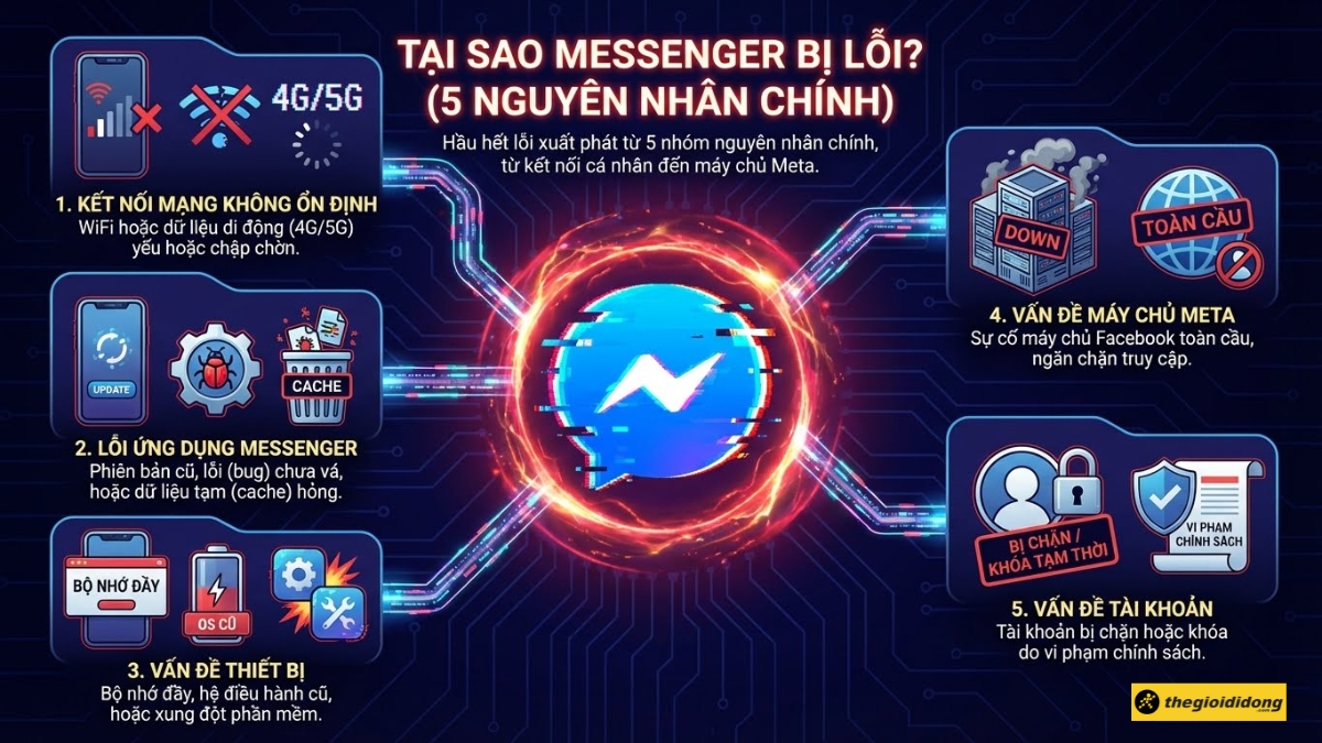 Nguy&ecirc;n nh&acirc;n g&acirc;y lỗi Messenger