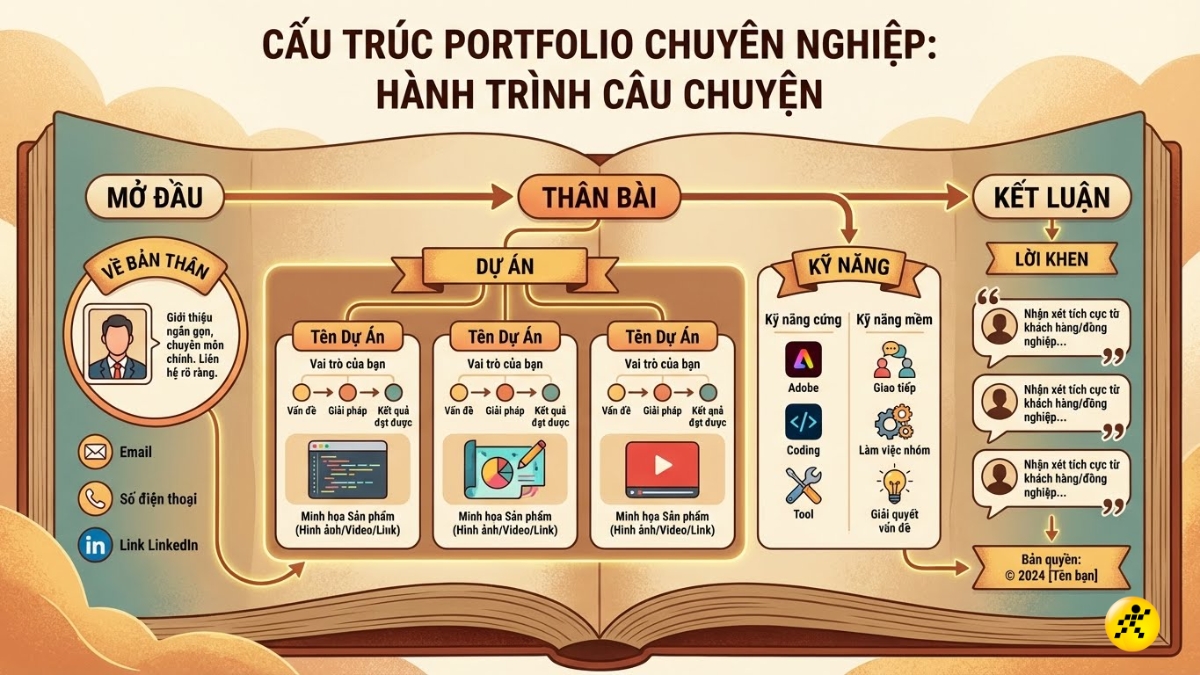 Cấu tr&uacute;c của một Portfolio chuy&ecirc;n nghiệp