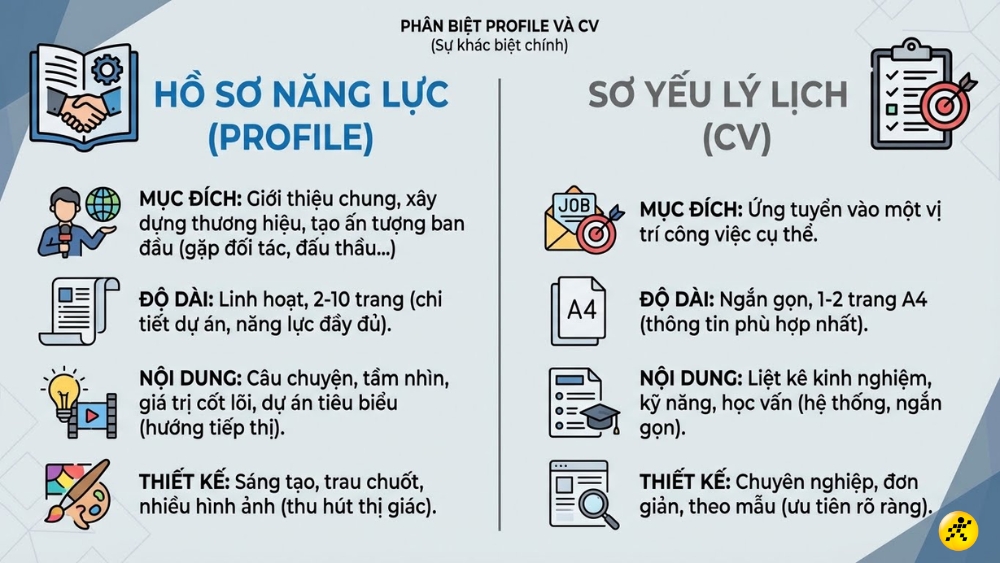 Ph&acirc;n biệt Profile v&agrave; CV 