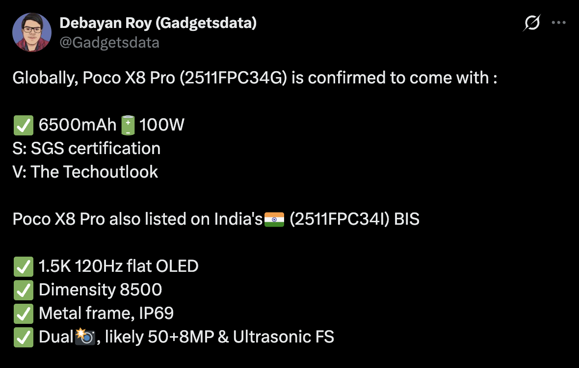 Poco X8 Pro Poco X8 Pro