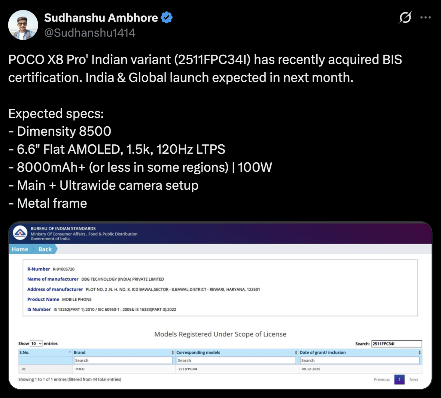 Poco X8 Pro Poco X8 Pro