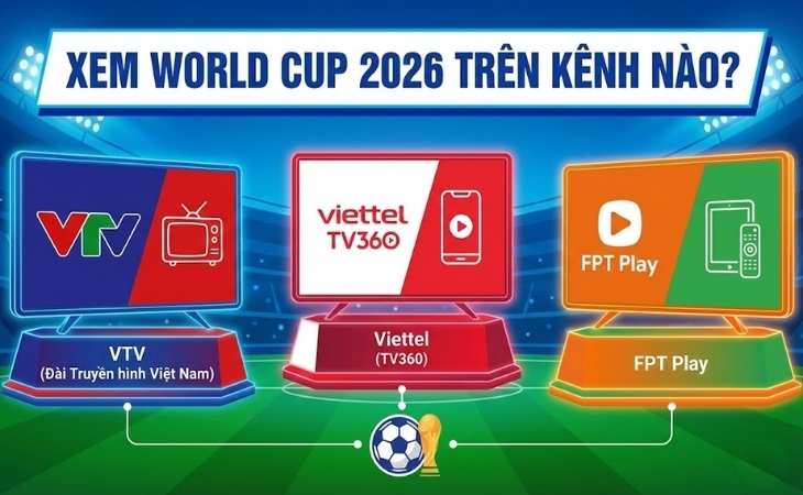 Bạn có thể xem World Cup tại VTV, Viettel, FPT Play