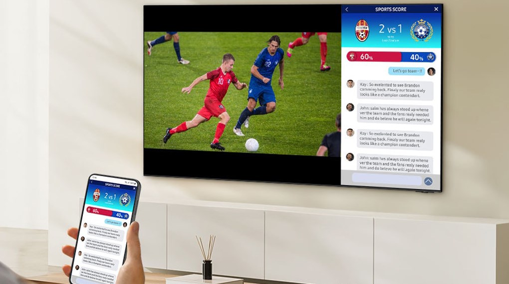 Tivi Samsung 4K 98 inch UA98DU9000 với màn hình 98 inch cùng nhiều tính năng nổi bật sẽ giúp bạn theo dõi trận đấu trọn vẹn