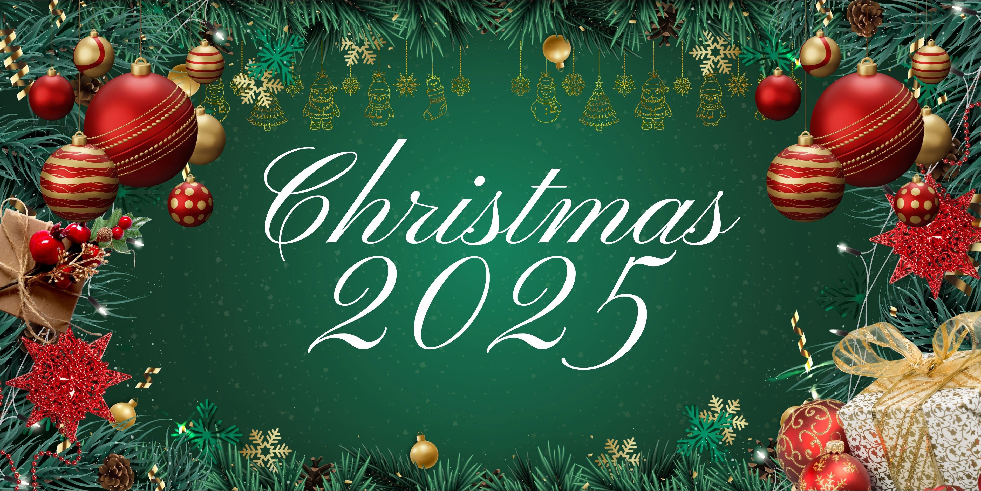 Hình ảnh Giáng sinh 2025 mang màu sắc truyền thống ấm áp