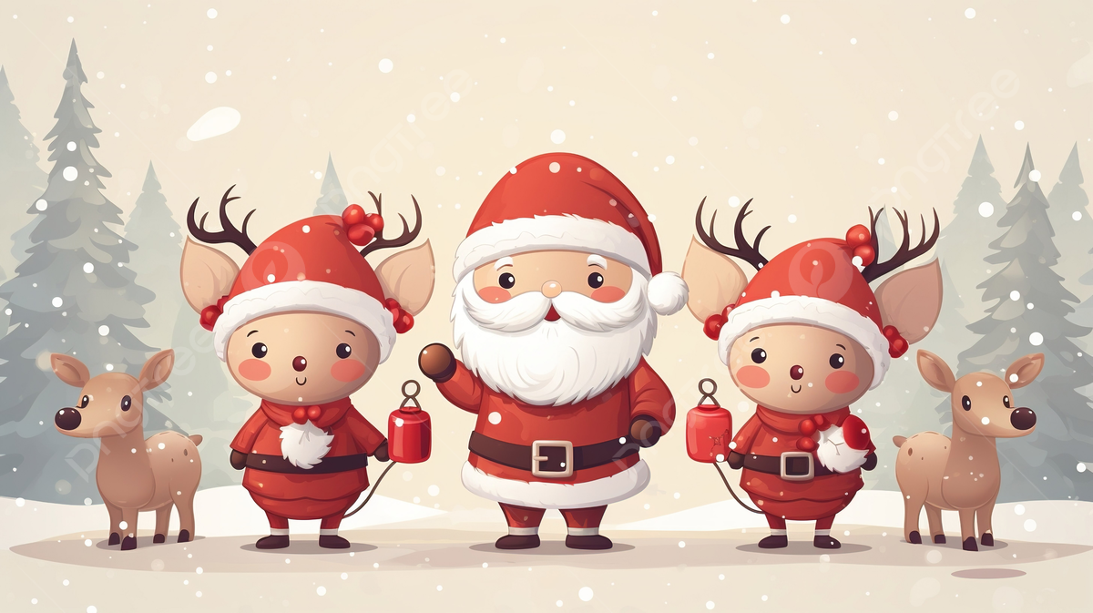 Những nét vẽ dễ thương làm bức ảnh Noel thêm phần sinh động