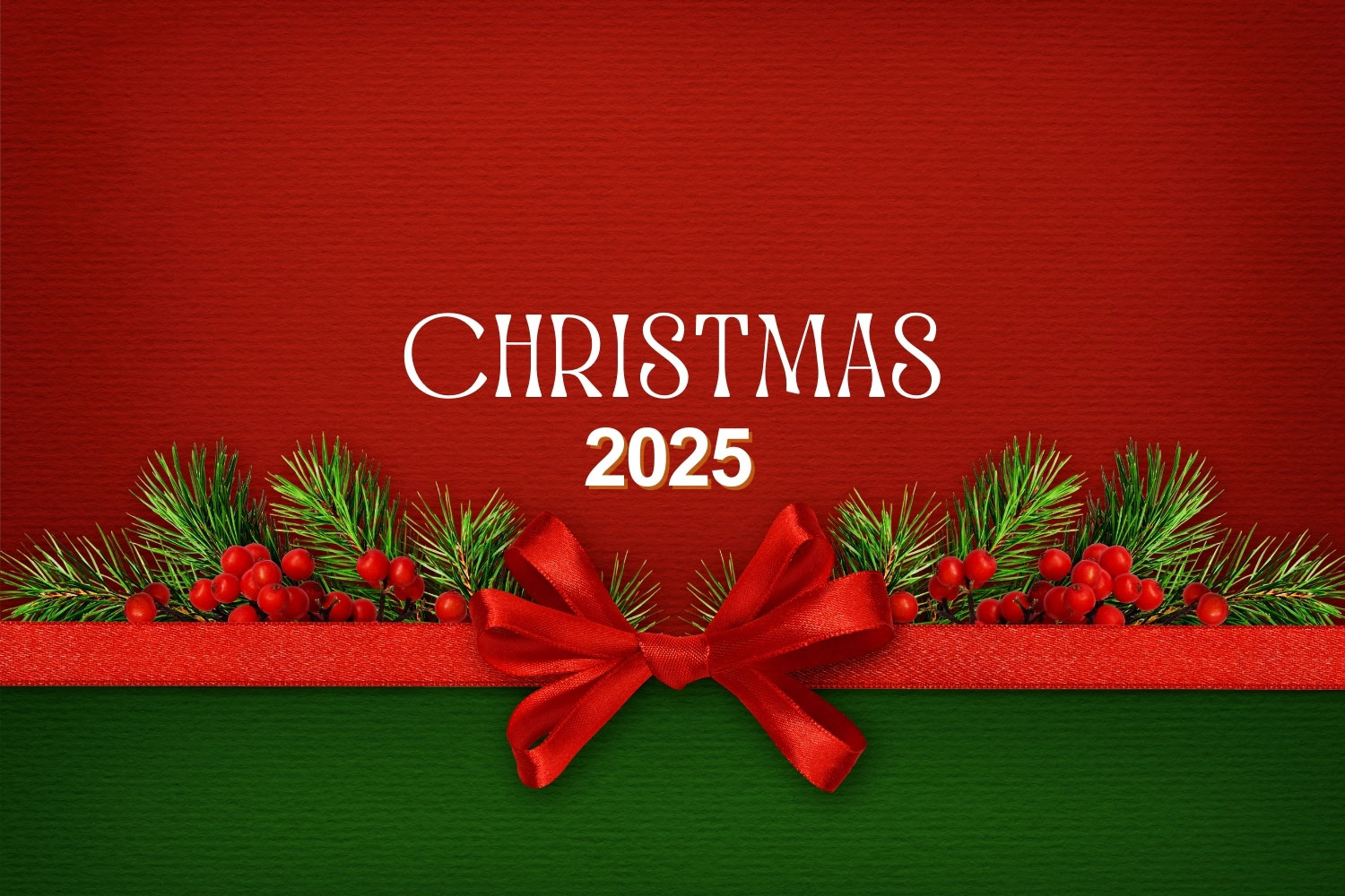 Hình ảnh Giáng sinh 2025 mang màu sắc truyền thống ấm áp