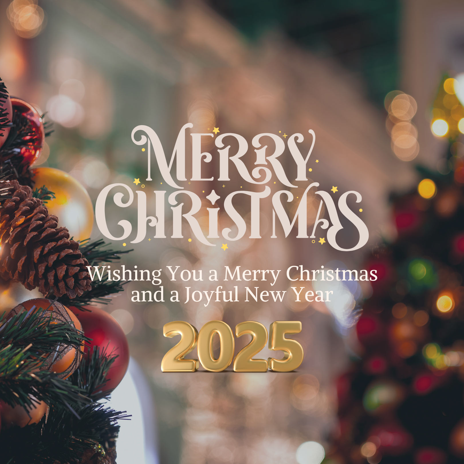 Hình ảnh Giáng sinh 2025 mang màu sắc truyền thống ấm áp