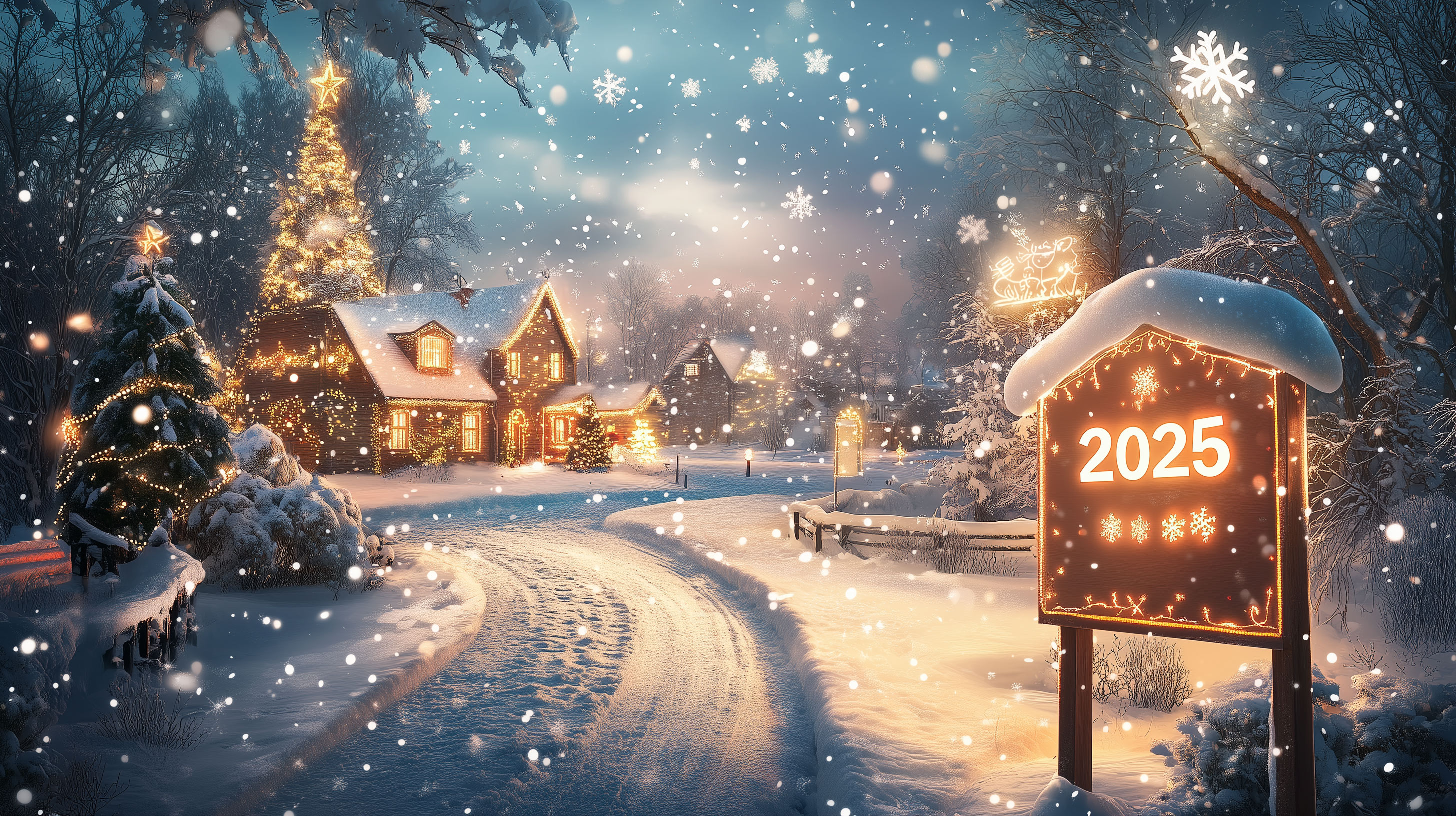 Hình ảnh Giáng sinh 2025 mang màu sắc truyền thống ấm áp