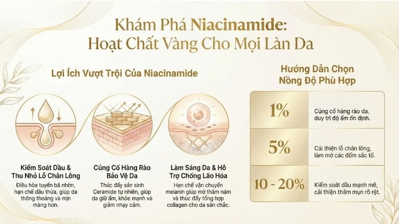 Infographic - Niacinamide, hoạt chất vàng cho mọi làn da Infographic - Niacinamide, hoạt chất vàng cho mọi làn da