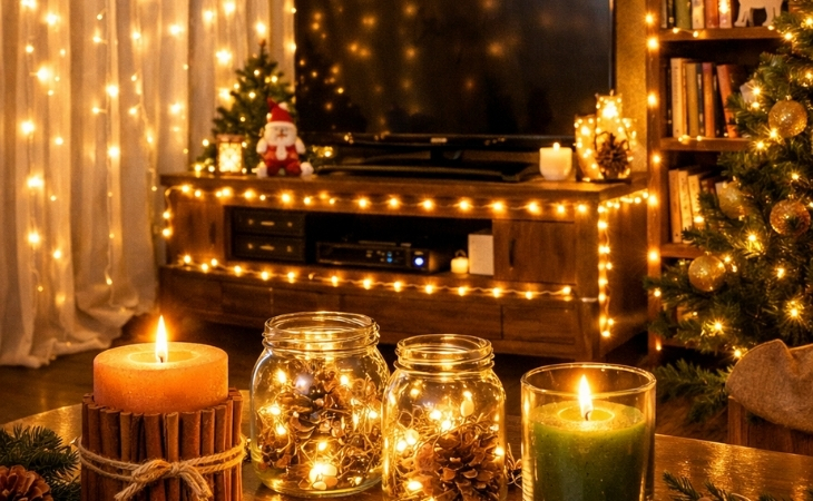 Sử dụng đèn LED trang trí Noel
