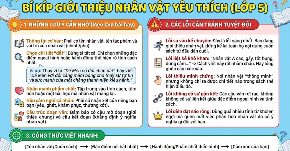 Những lưu ý cần nhớ khi viết đoạn văn giới thiệu nhân vật trong một cuốn sách Những lưu ý cần nhớ khi viết đoạn văn giới thiệu nhân vật trong một cuốn sách