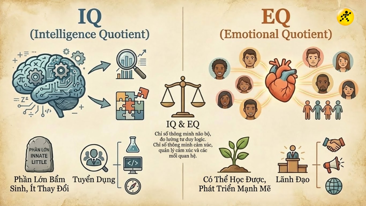 So s&aacute;nh EQ v&agrave; IQ