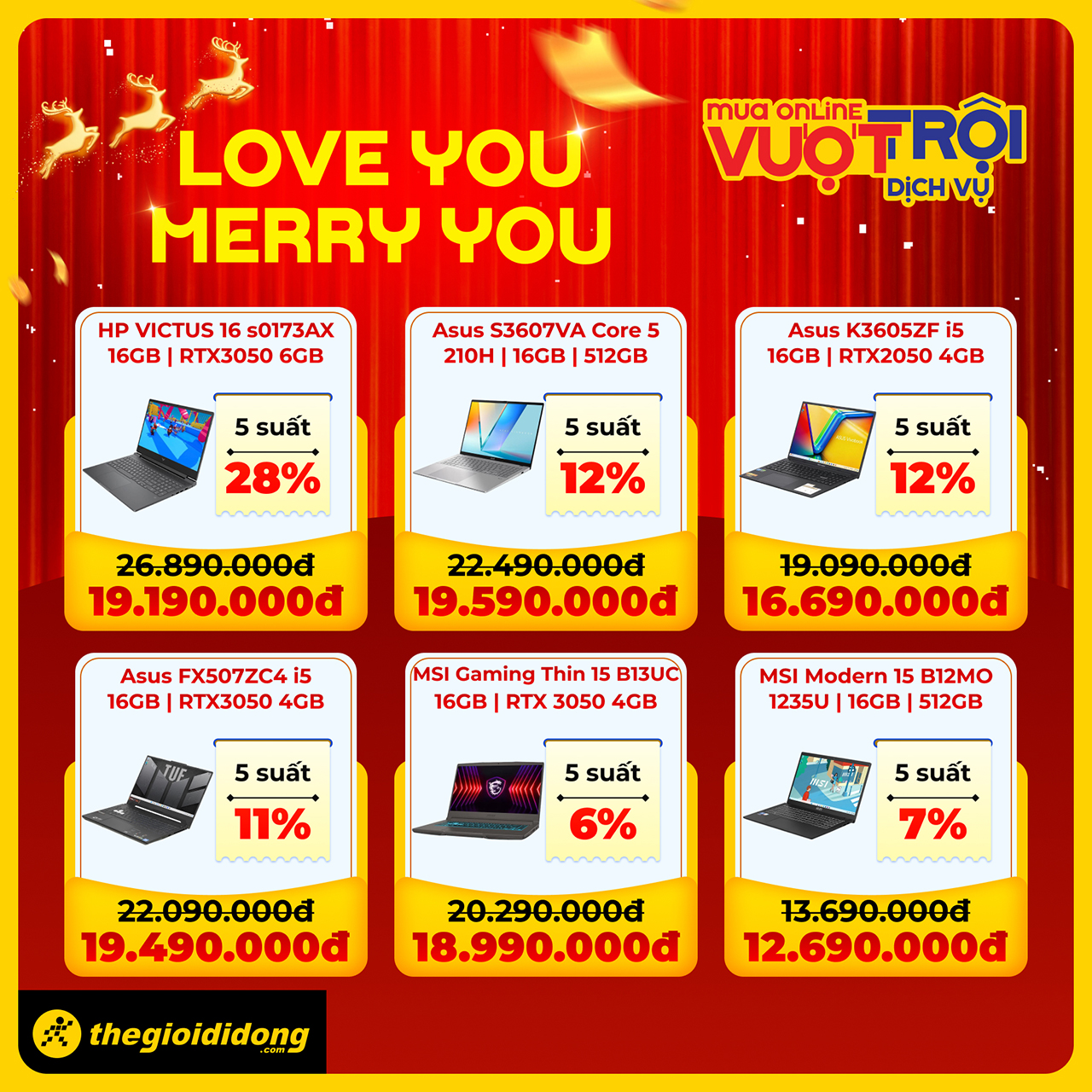 Giáng Sinh rực rỡ cùng Thế Giới Di Động: Săn deal giảm đến 66%