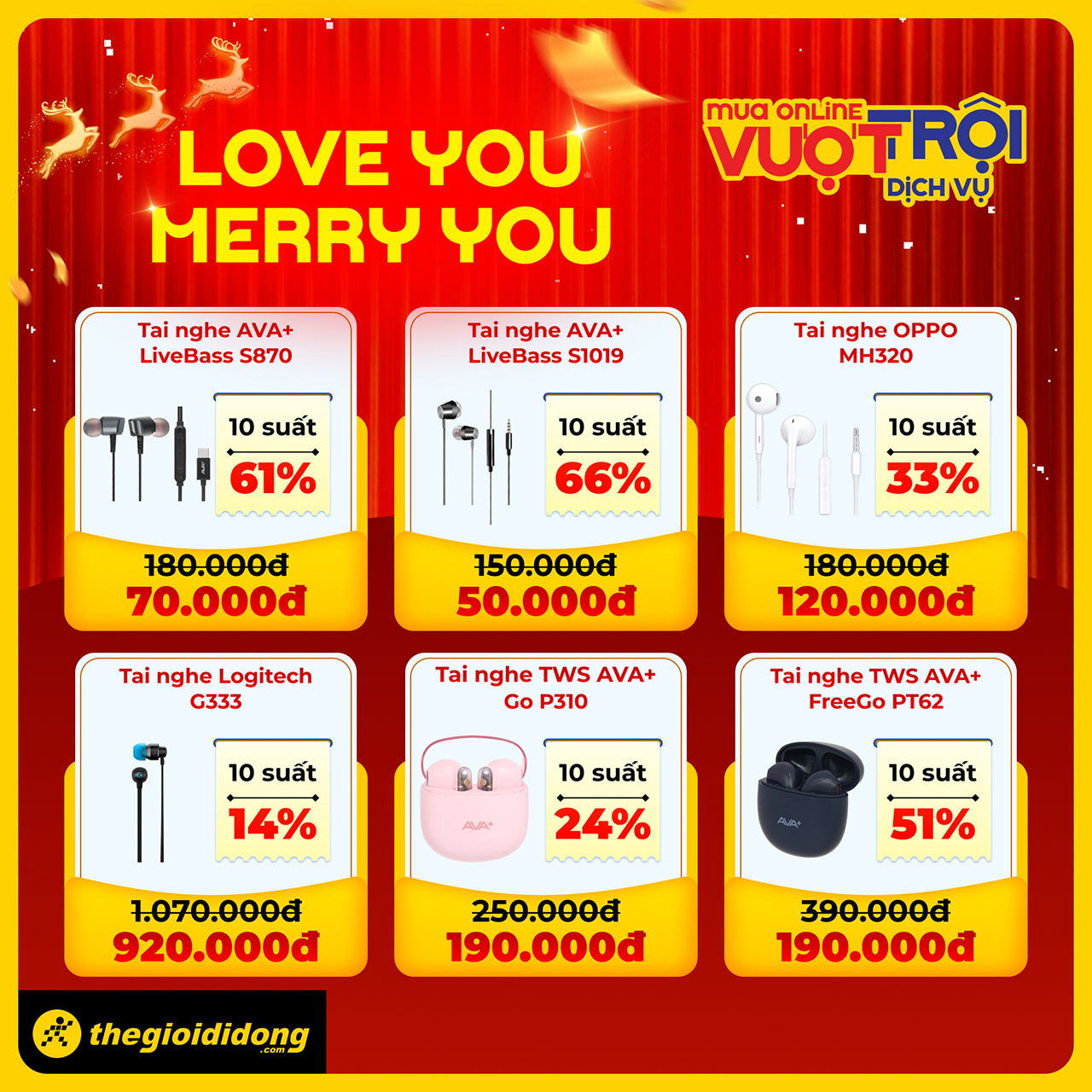 Giáng Sinh rực rỡ cùng Thế Giới Di Động: Săn deal giảm đến 66%