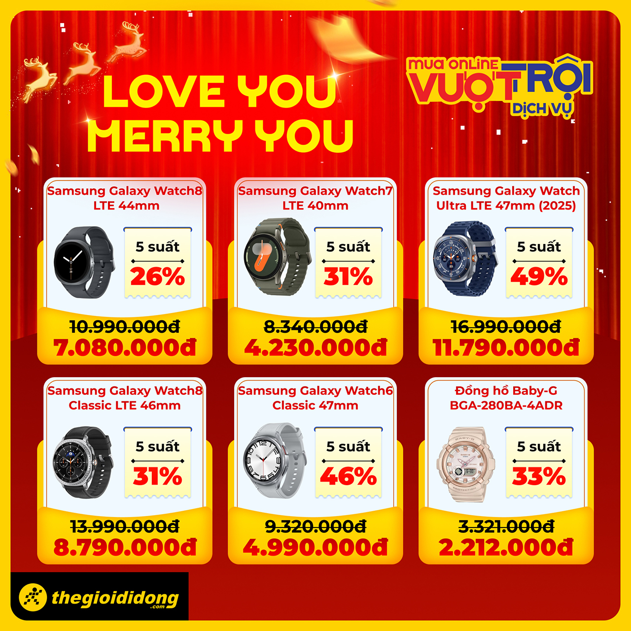 Giáng Sinh rực rỡ cùng Thế Giới Di Động: Săn deal giảm đến 66%