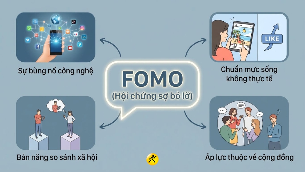 Nguy&ecirc;n nh&acirc;n g&acirc;y ra hội chứng FOMO