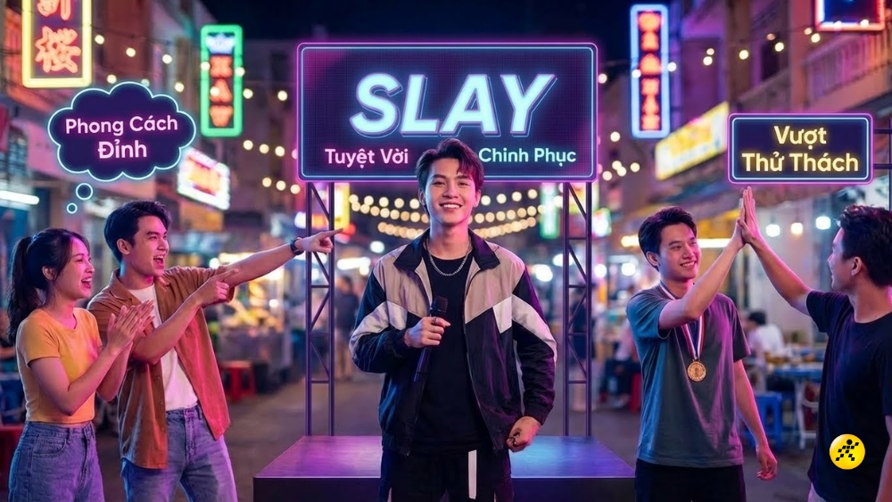 Slay l&agrave; khen ngợi ai đ&oacute; l&agrave;m g&igrave; đ&oacute; cực kỳ xuất sắc, tự tin, thu h&uacute;t