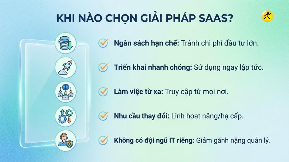 Trường hợp n&ecirc;n chọn giải ph&aacute;p SaaS