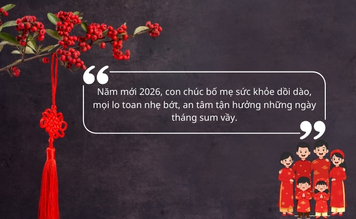 Những câu chúc Tết bố mẹ