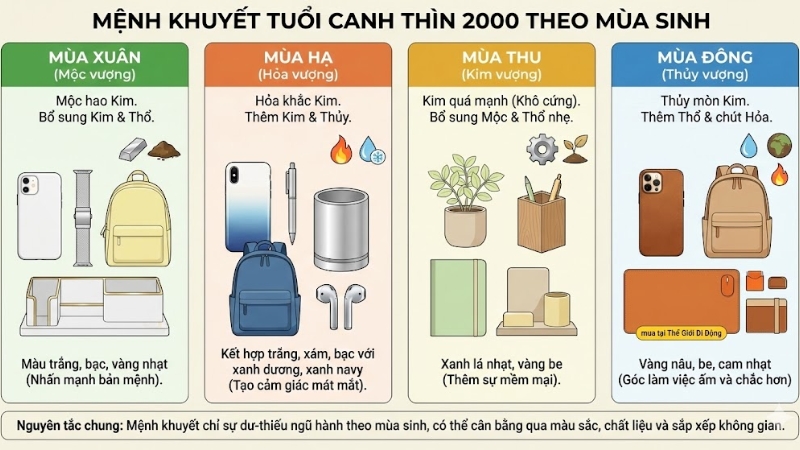 Mệnh khuyết tuổi Canh Thìn 2000 theo mùa sinh Mệnh khuyết tuổi Canh Thìn 2000 theo mùa sinh