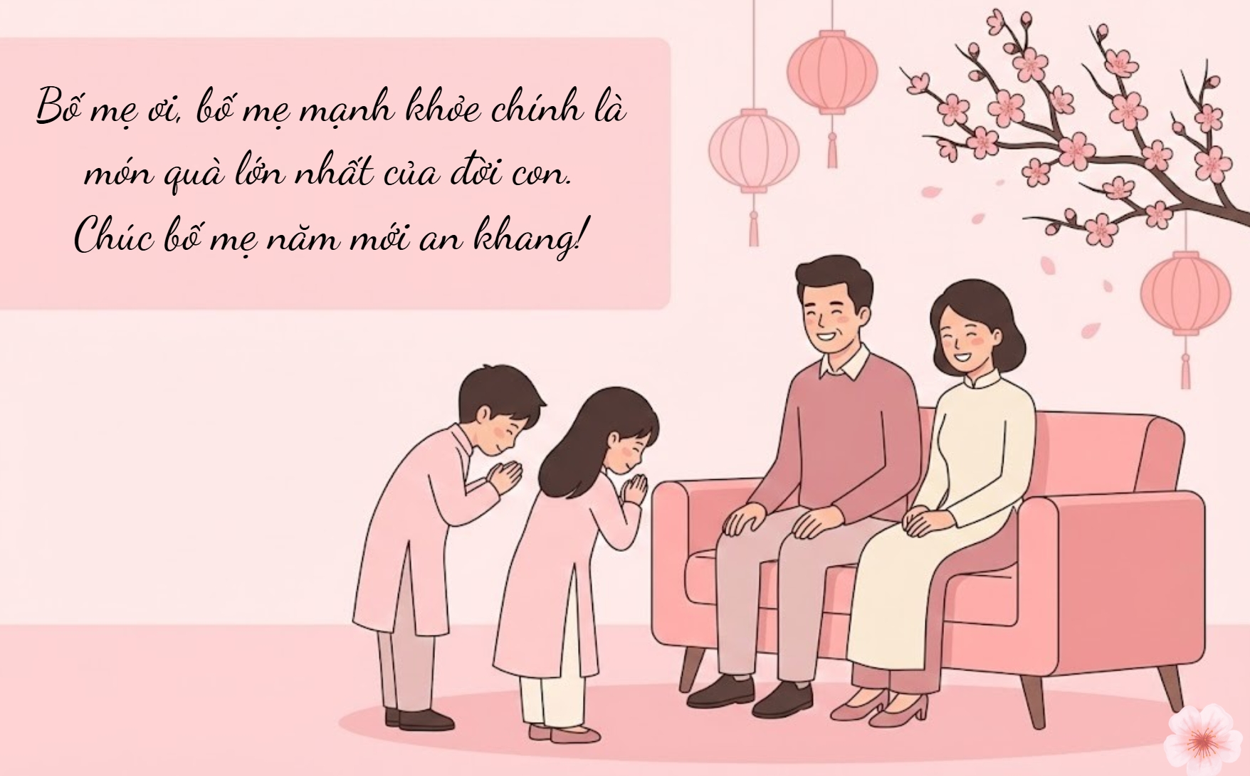 Những tấm thiệp với lời chúc hiếu thảo dành tặng đấng sinh thành