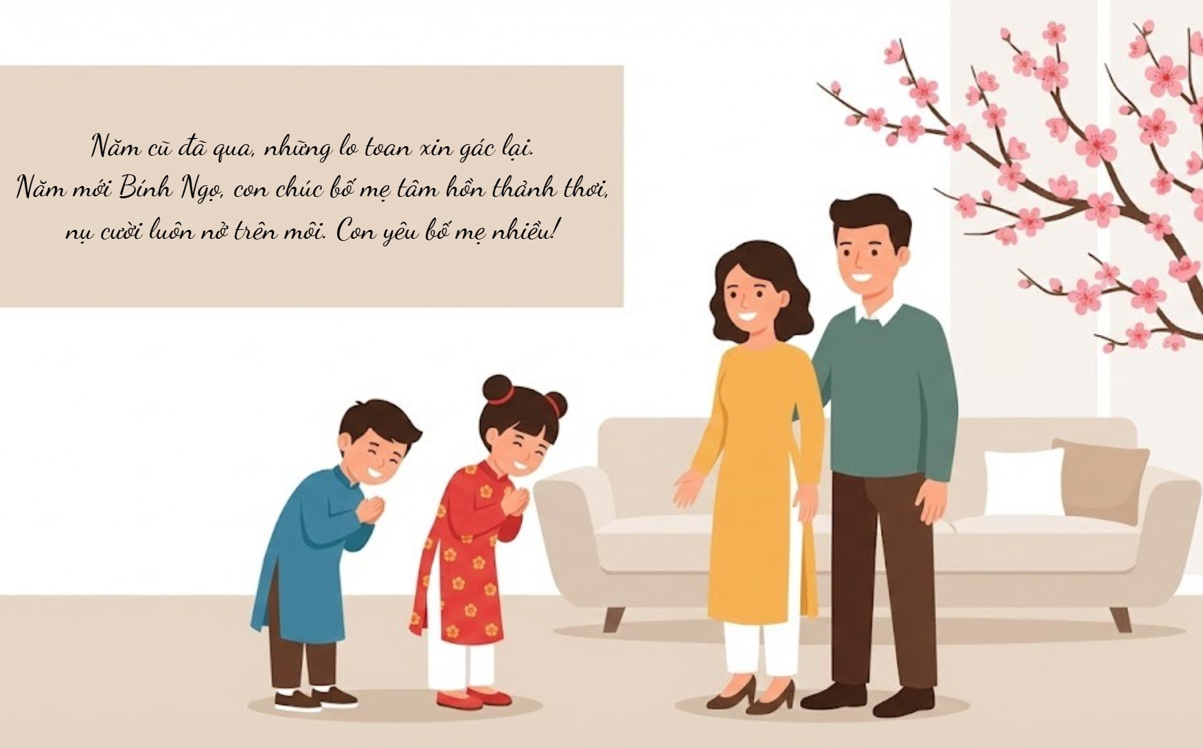 Những tấm thiệp với lời chúc hiếu thảo dành tặng đấng sinh thành